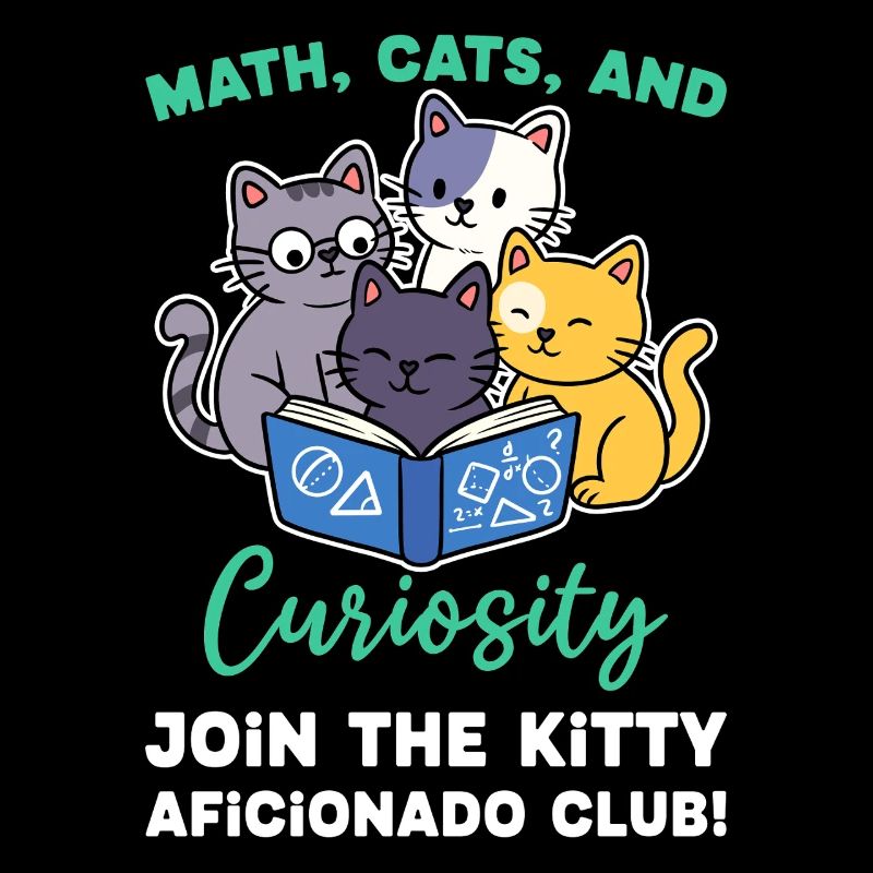 Math Cats Chat Lover Enseignant Étudiant