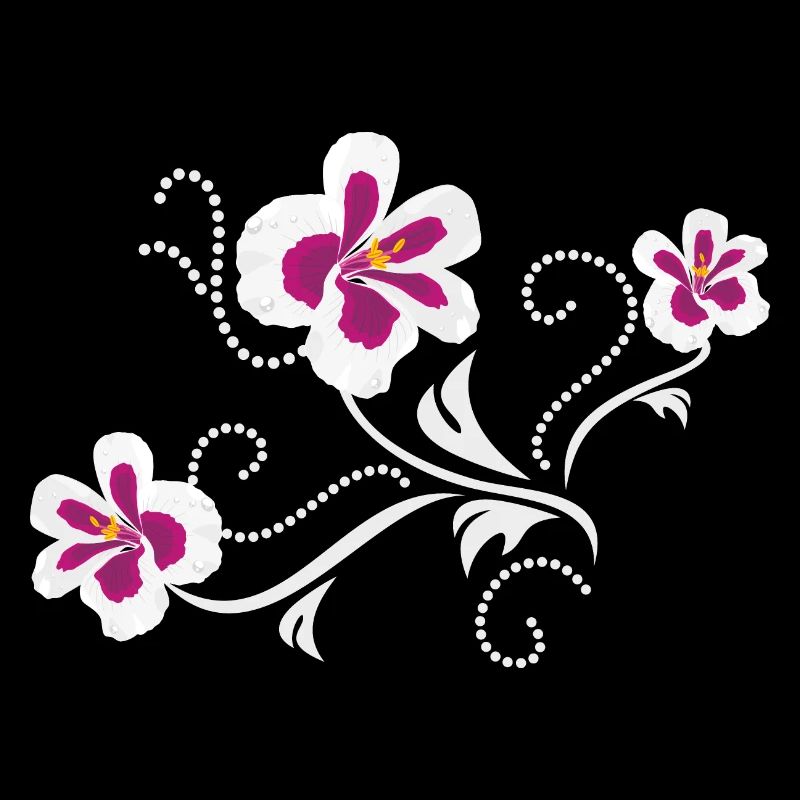 Stylized pelargonium flowers