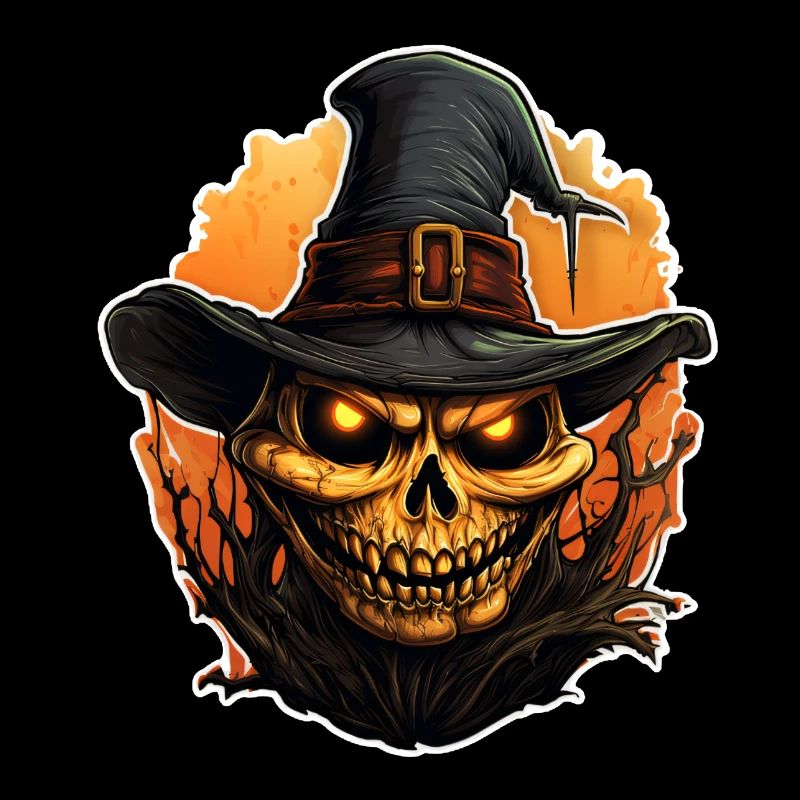Sorcier crâne d’Halloween