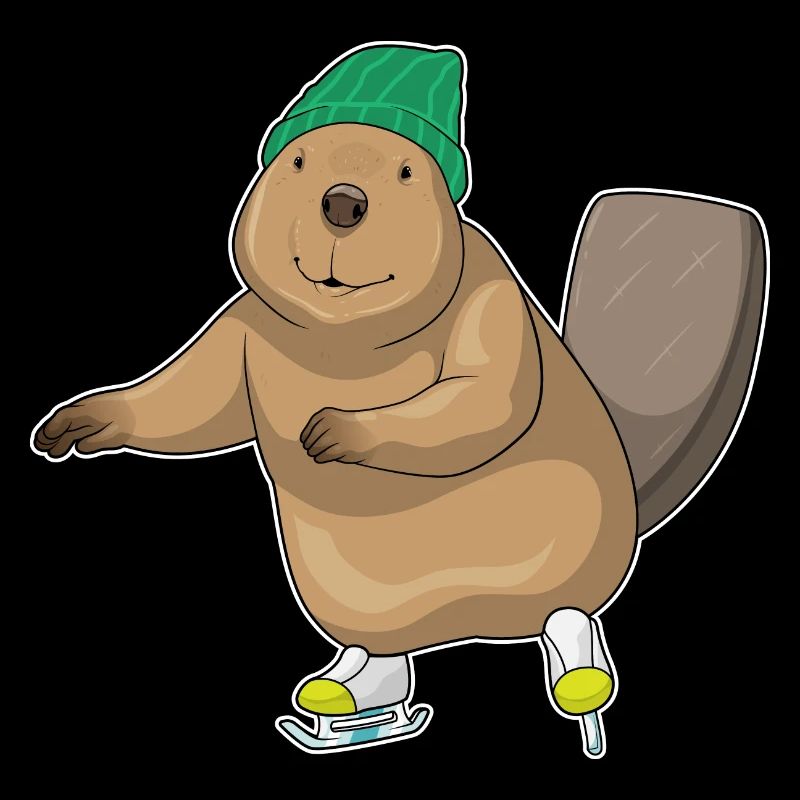 Biber Eislaufen Schlittschuhe