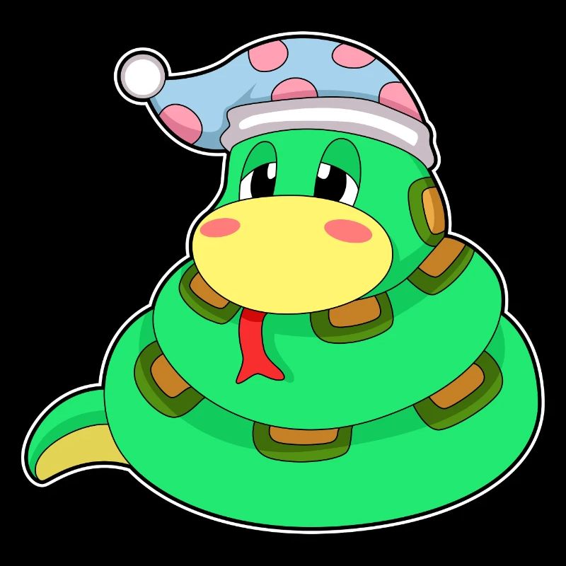 Bonnet de nuit endormi serpent