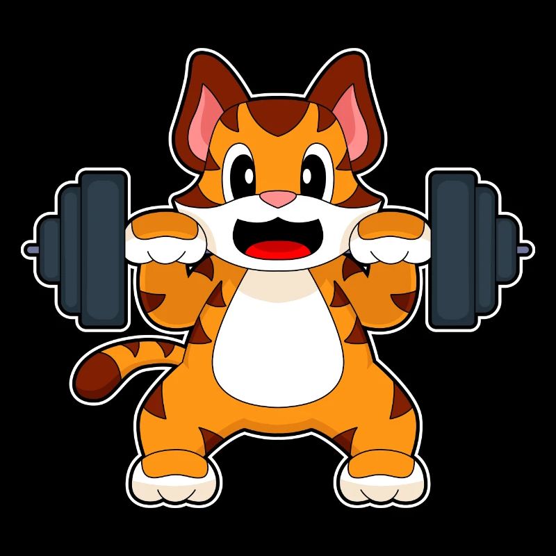 Tiger Bodybuilder Hantel Bodybuilding