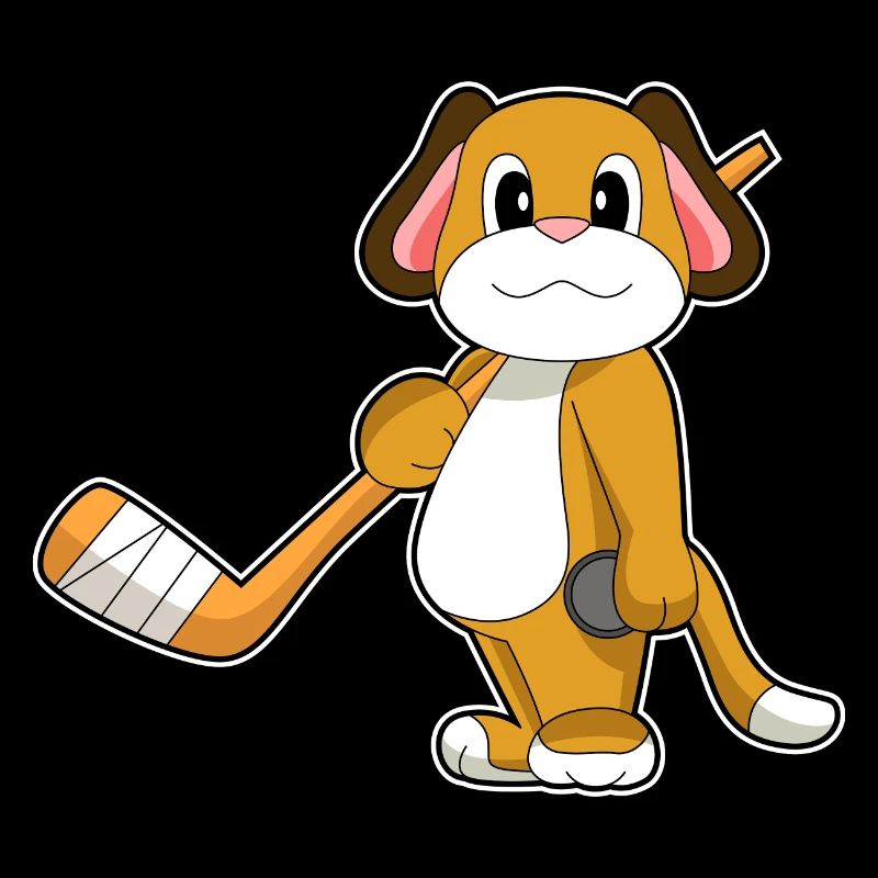 Hund Eishockey Eishockeyschläger