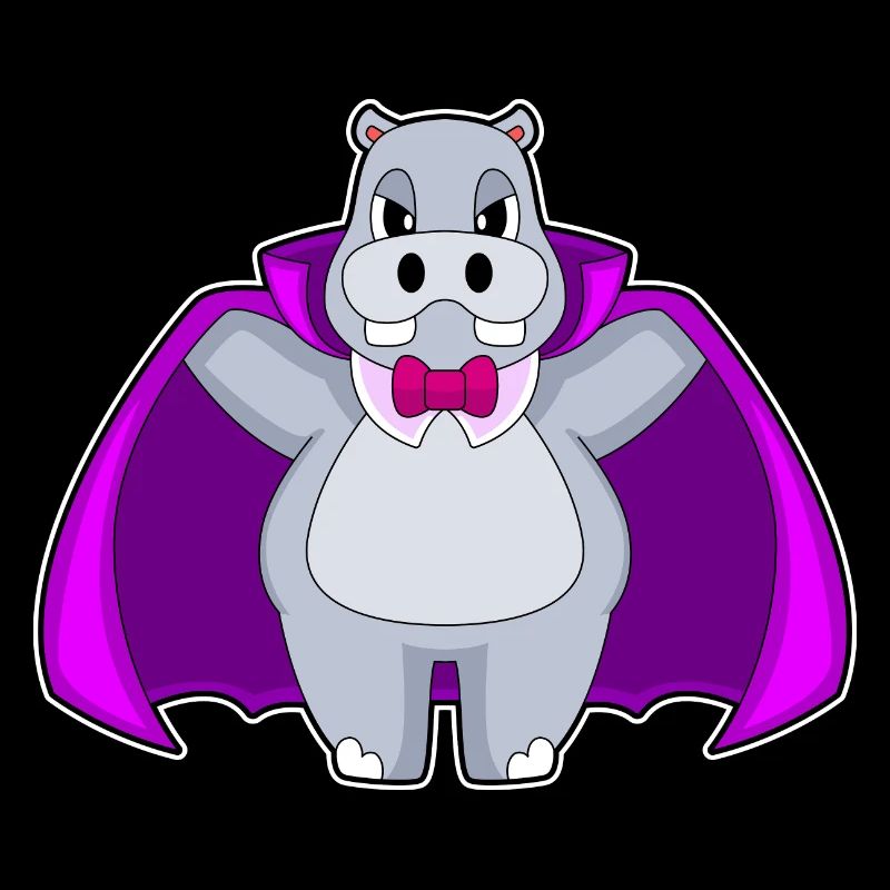 Hippopotame Halloween Vampire