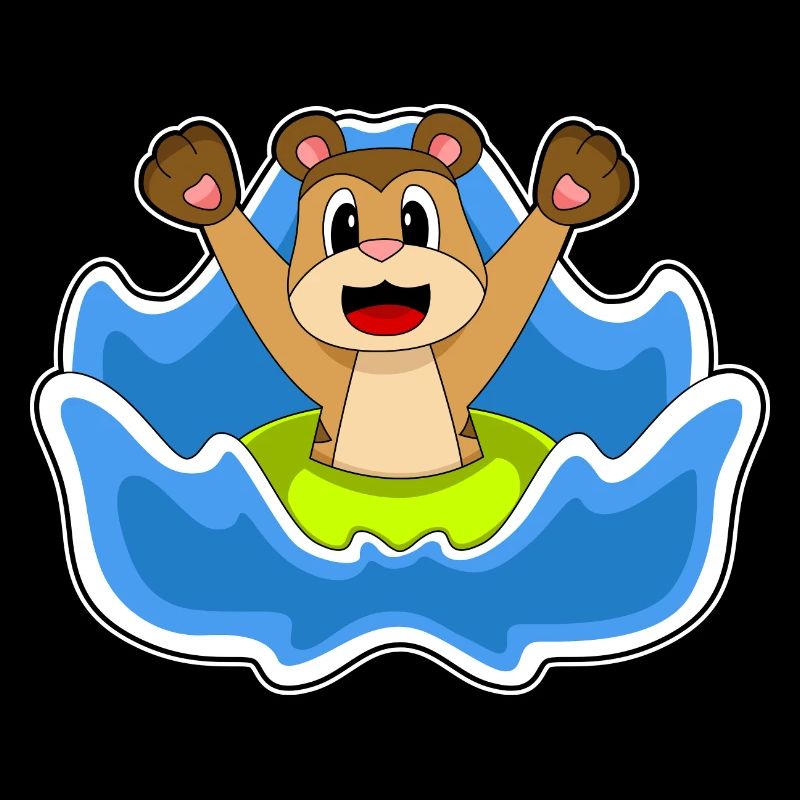 Erdmännchen Schwimmen Rettungsring