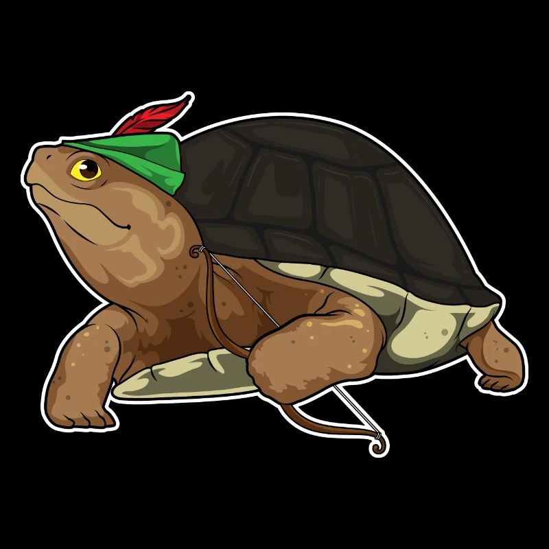 Schildkröte Bogenschütze Bogen