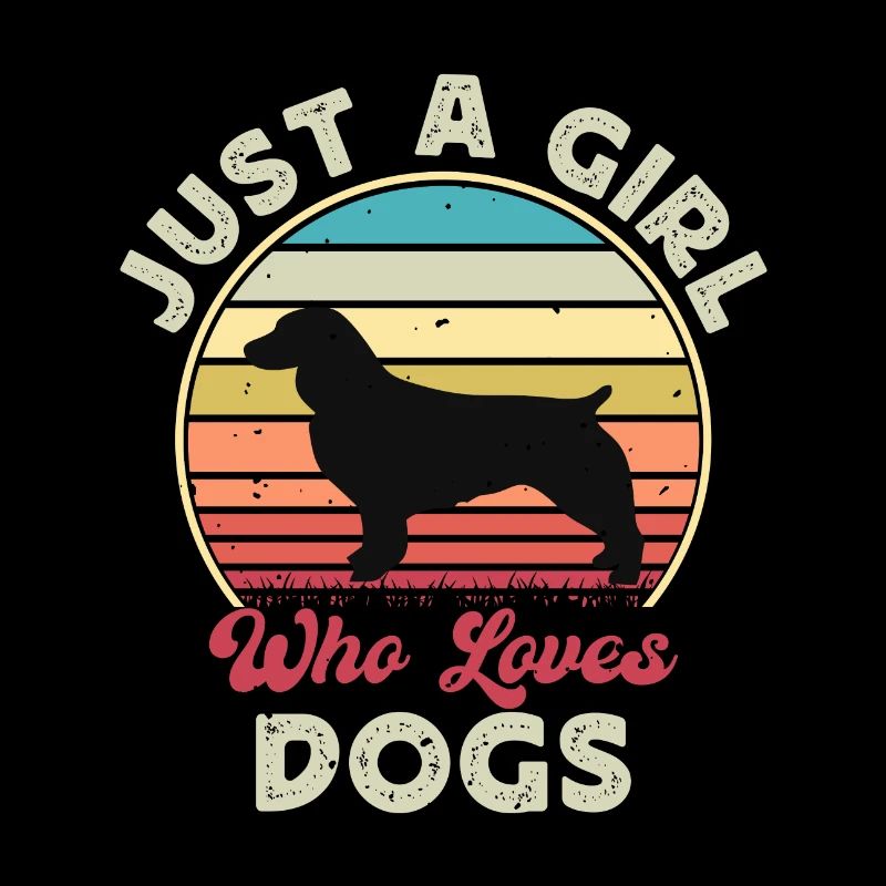 Boykin Spaniel Dog Lover Silhouette Vintage Sunset