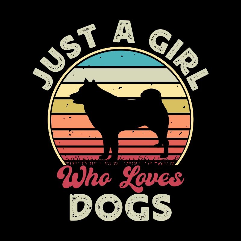Finnish Spitz Dog Lover Silhouette Vintage Sunset