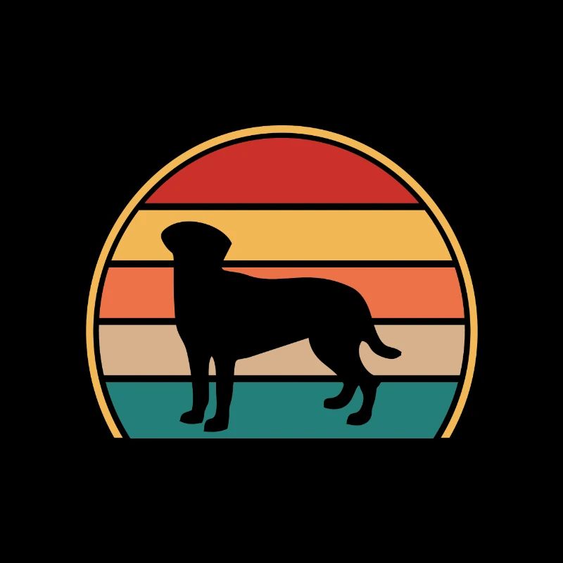 Akbash Dog Lover Silhouette Vintage Sunset