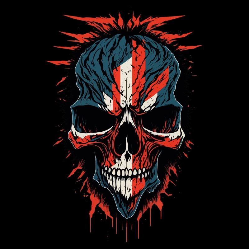 British Flag Skull