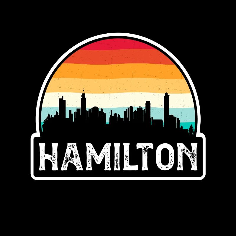 Souvenir de voyage Skyline du drapeau du Canada de Hamilton