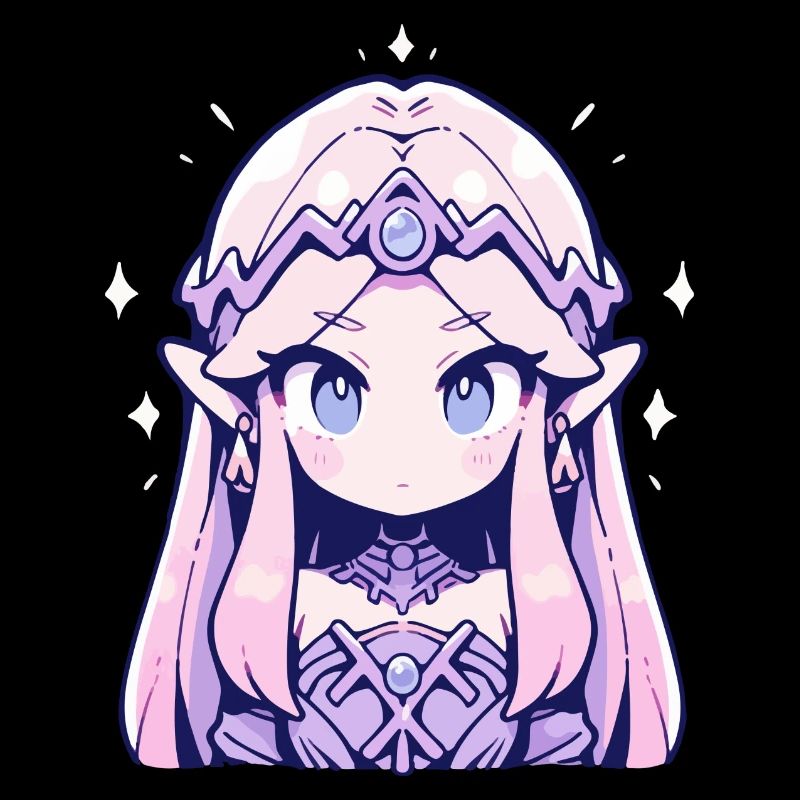 Princesse Chibi mignonne - Conception de conte de fées mignon