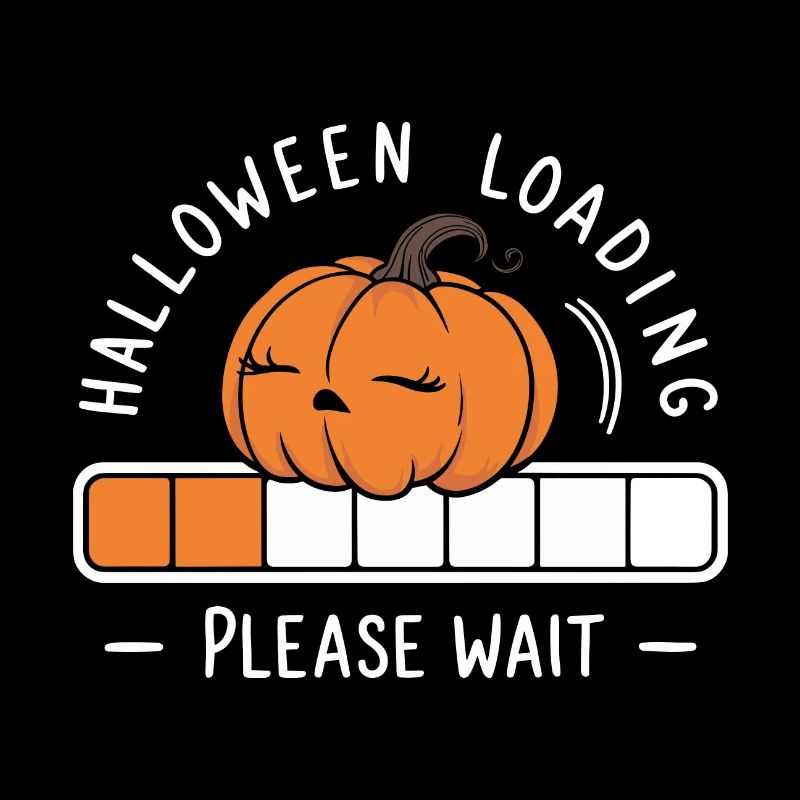 Kürbis Spruch Halloween Loading Please Wait