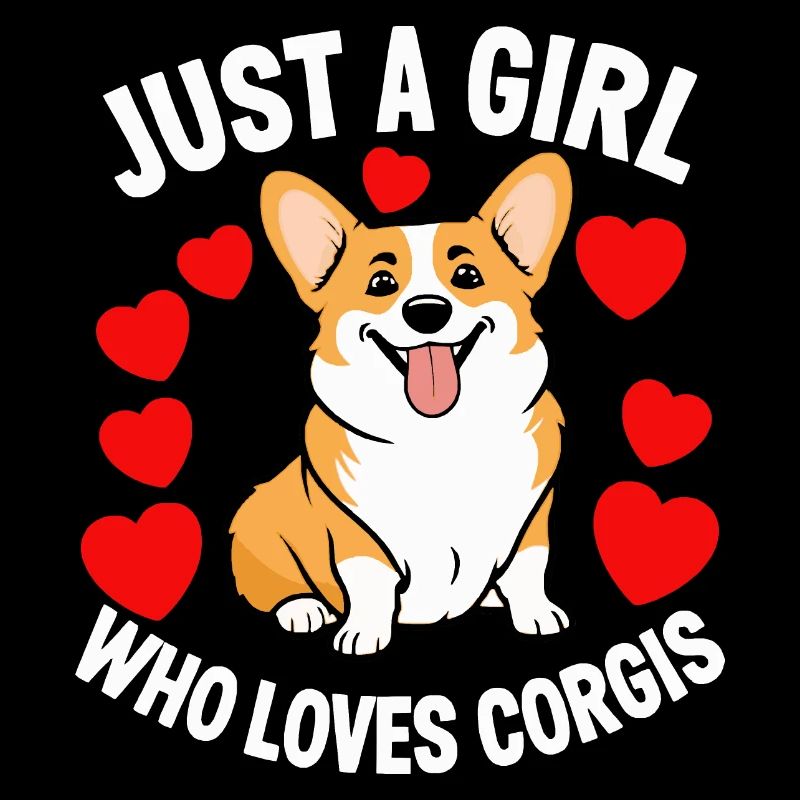 Nur ein Mädchen das Corgis liebt