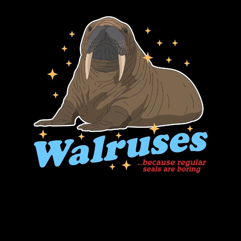 Walross Walroß Walrosse Walrus Robbe Geschenk