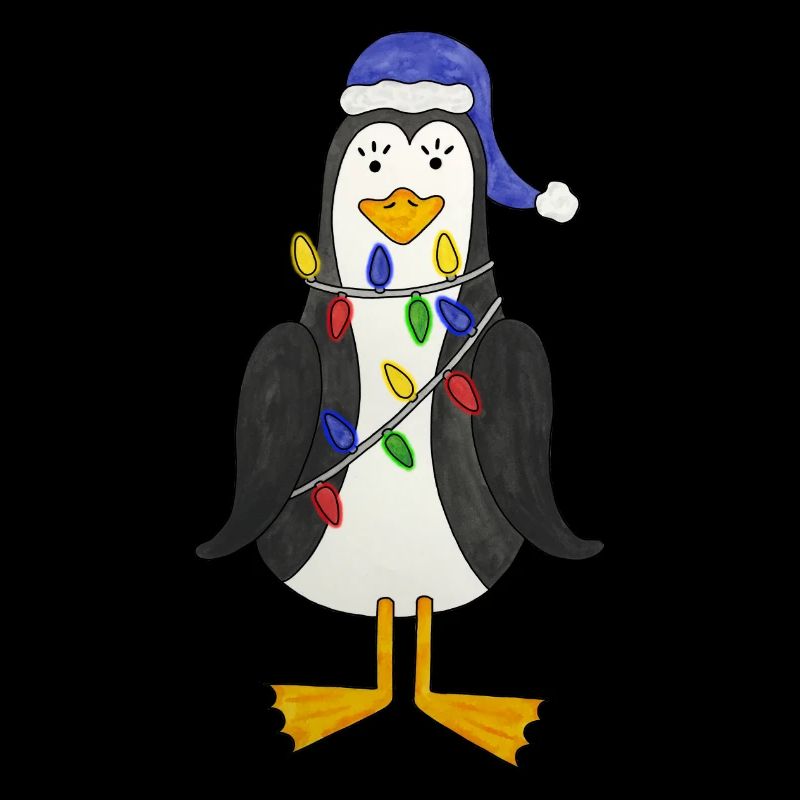 Penguin String Lights Christmas Penguin Xmas