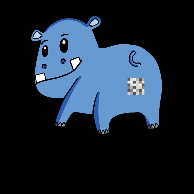 Nilpferd Arsch - Nilpferd Hintern