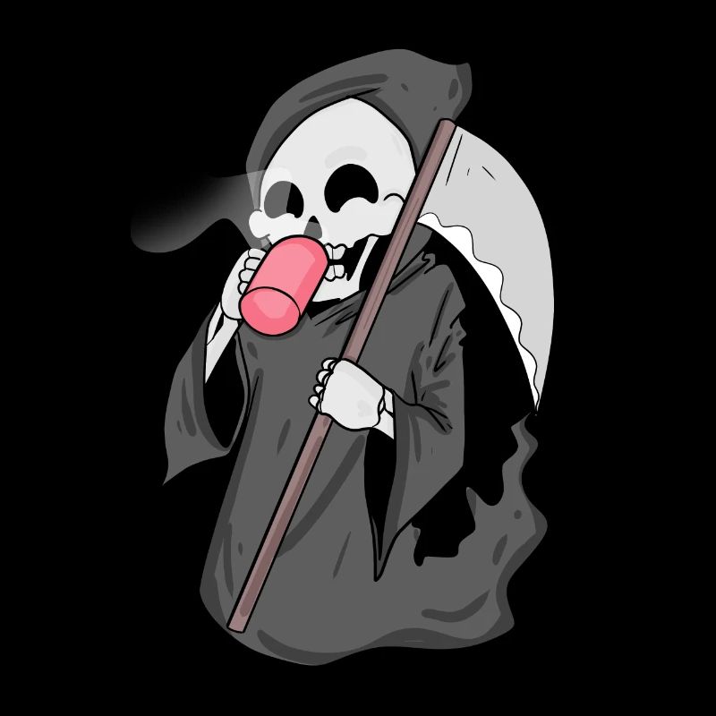 Sensenmann mit Kaffee