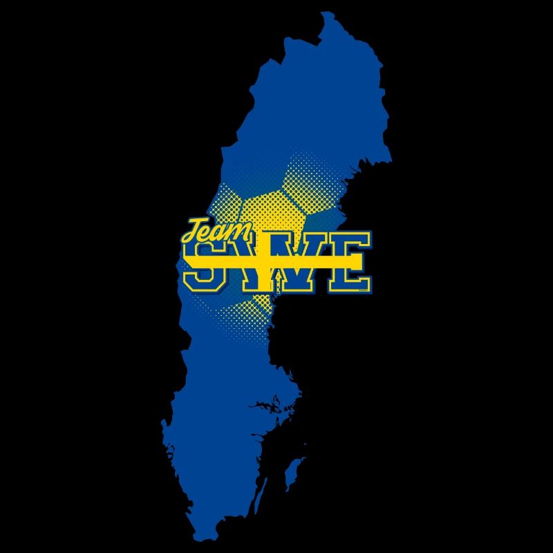 Team SWE Map Sweden with Ball Pattern