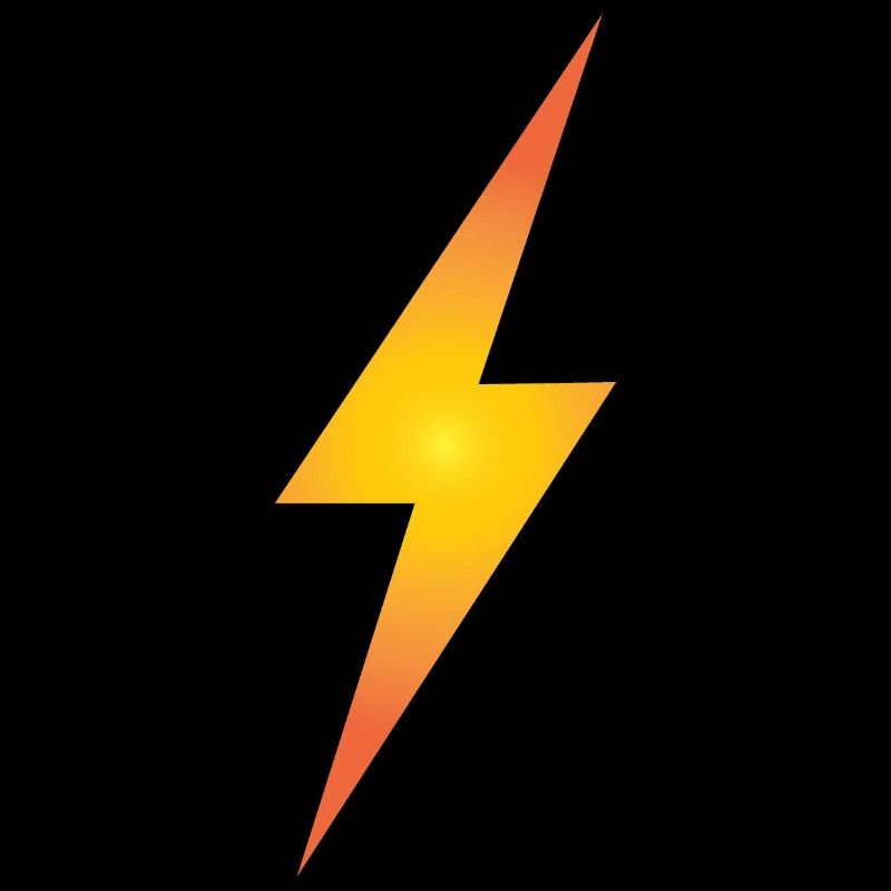 Yellow gradient lightning bolt