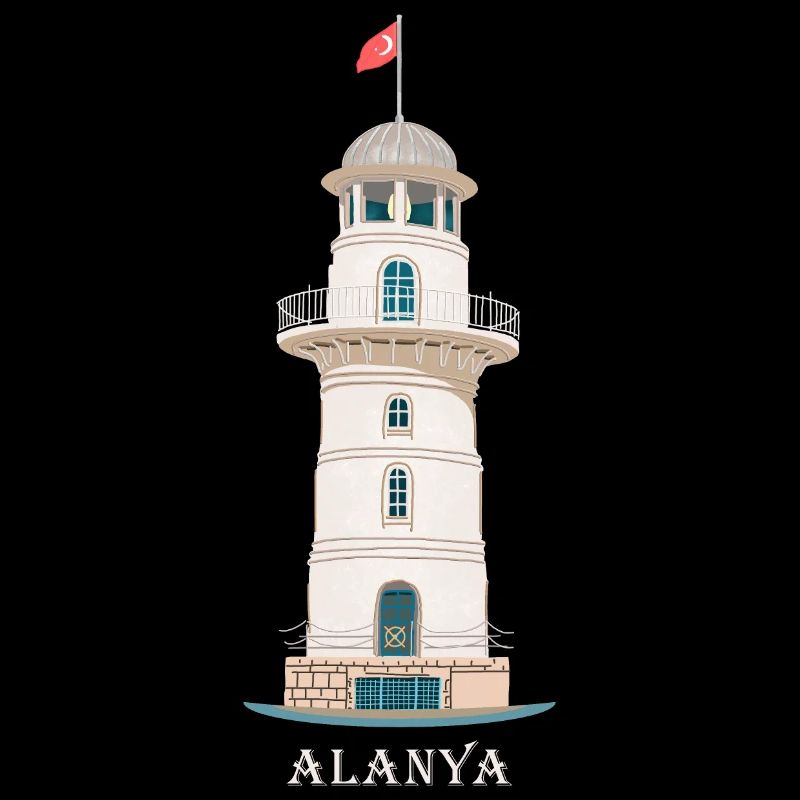 Alanya, Lighthouse Drawing, Turkey