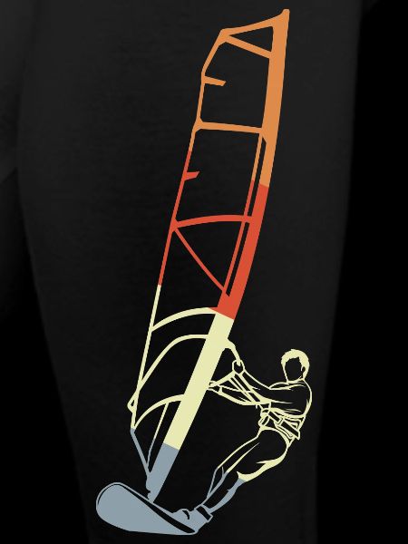 Funny windsurfer boy