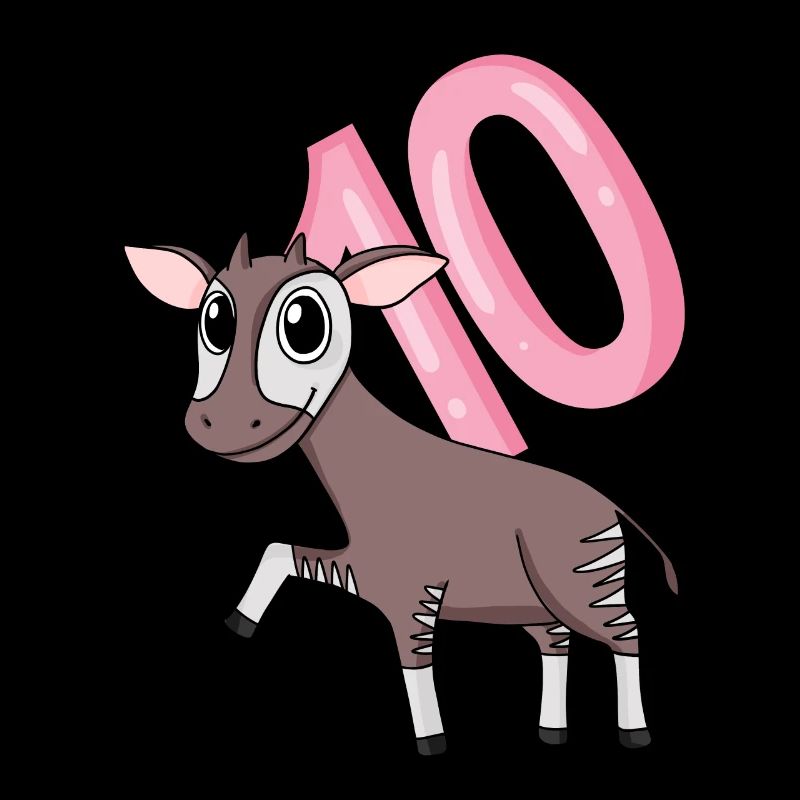 Fille de 10 ans Okapi cadeau de 10ème anniversaire