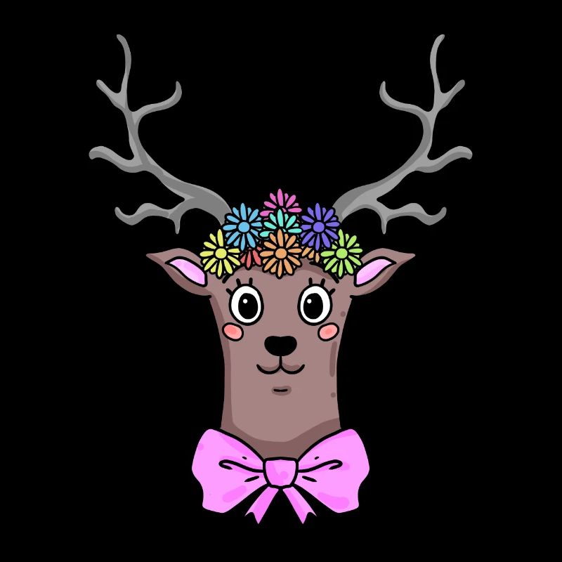 Reh Hirsch Illustration Geschenk