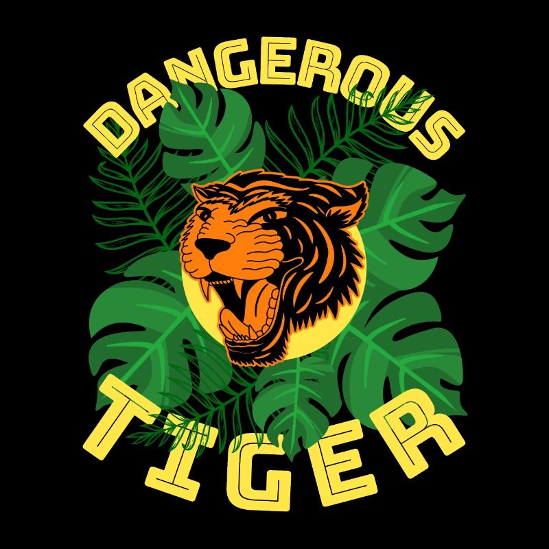 Dschungel Tiger gefährlich Tier Blätter Geschenk