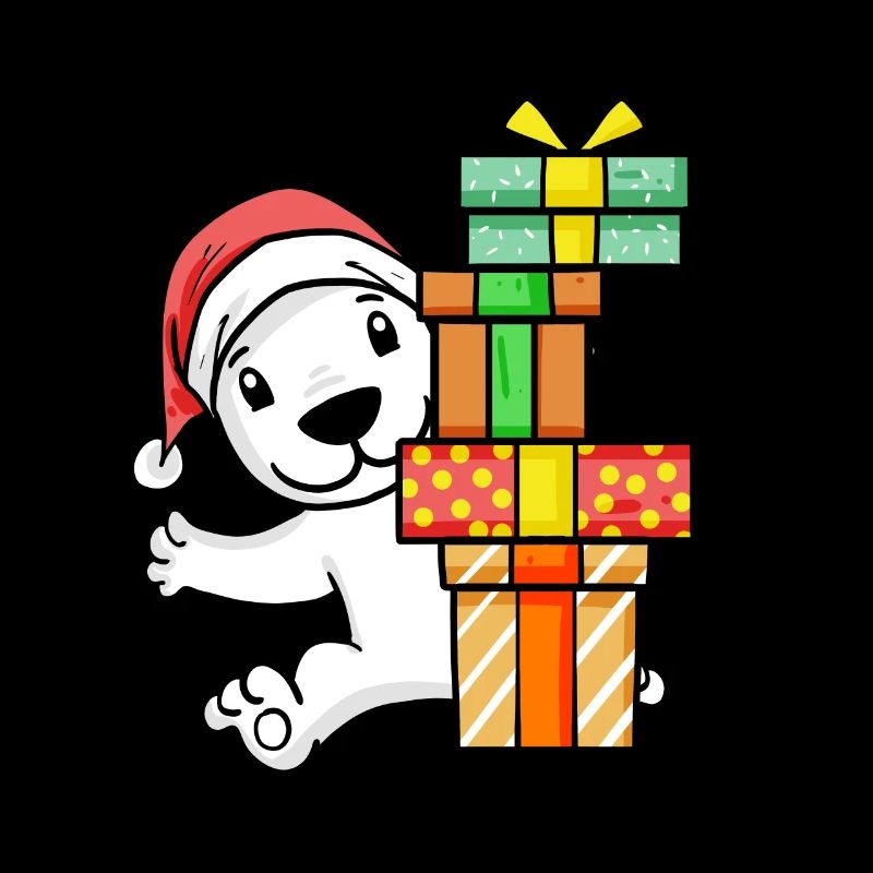 Weihnachten Eisbär mit Geschenke
