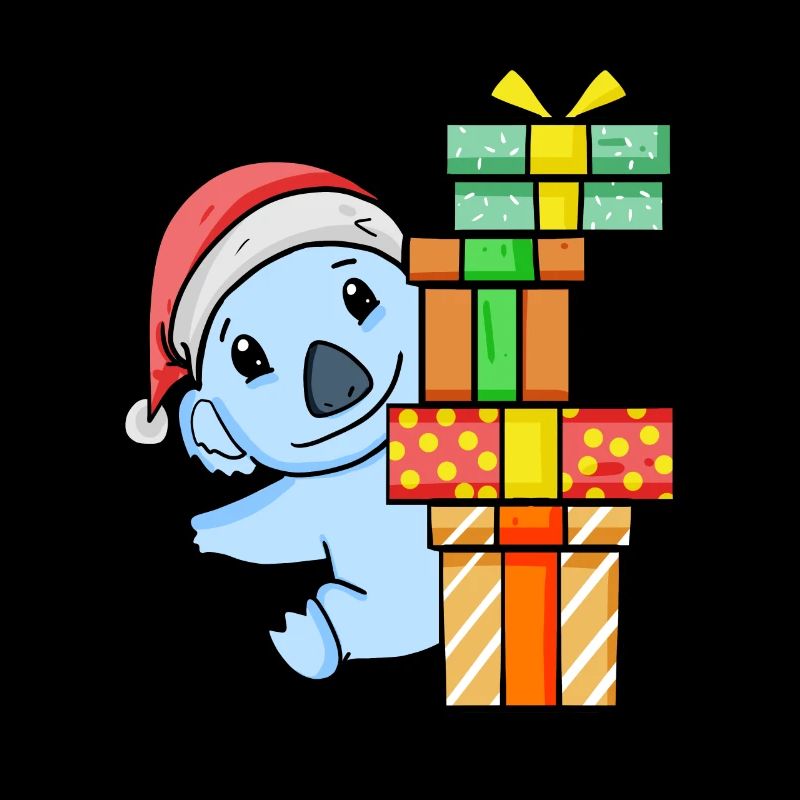 Weihnachten Koala mit Geschenke