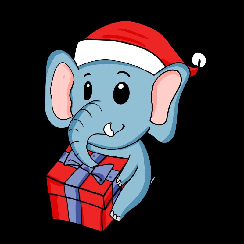 Weihnachten Elefant mit Geschenke