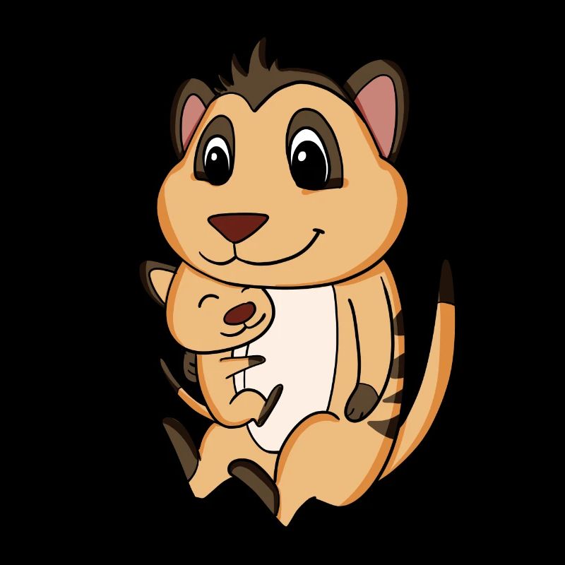 Grossesse familiale - suricate avec bébé