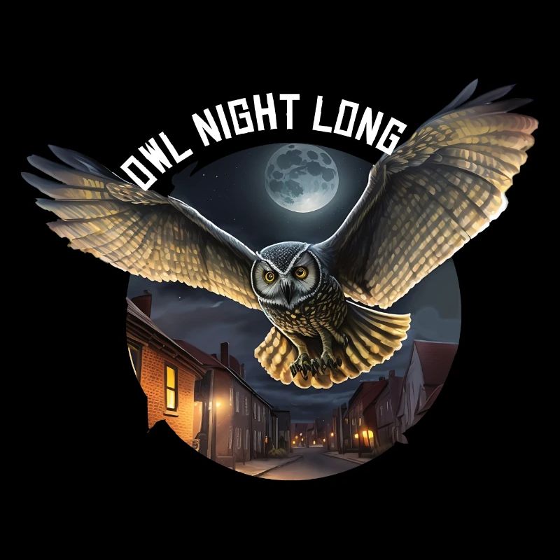 Owl Night Long Nachteule Eule Nachtdienst