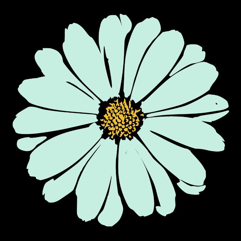 Fleur, bleu clair, fleur bleue