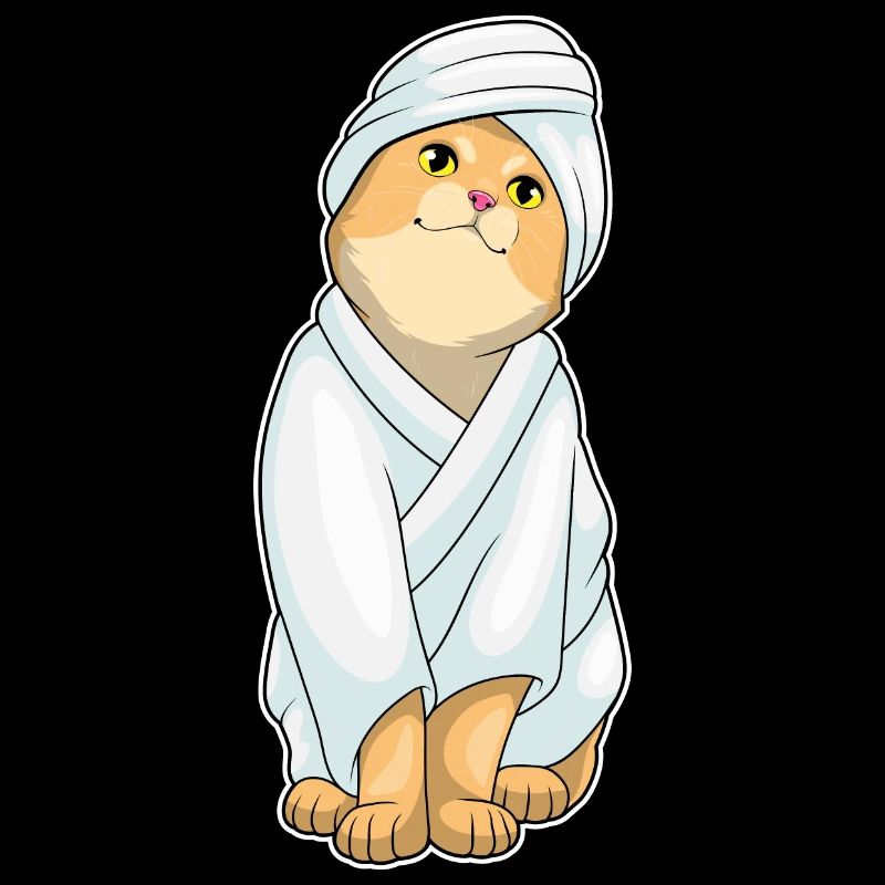 Cat bathing bathrobe