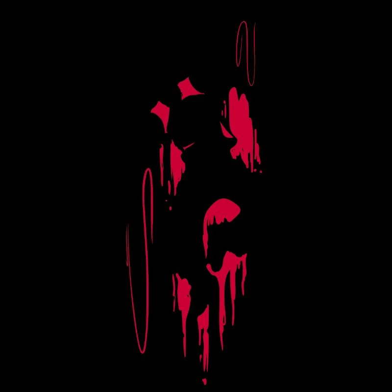 Breakdancer Dancer Silhouette en Rouge Noir