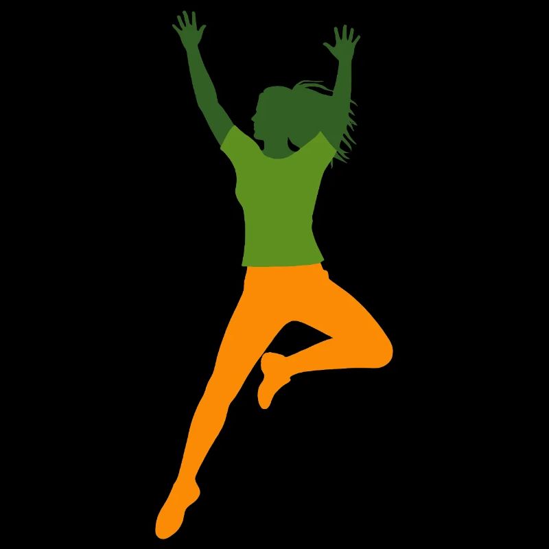 Vive sportive danseuse comme silhouette