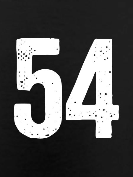 54 Numbers White