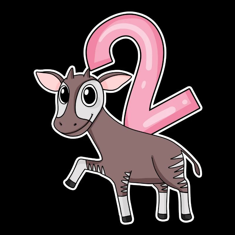 Fille de 2 ans Okapi 2ème cadeau d’anniversaire