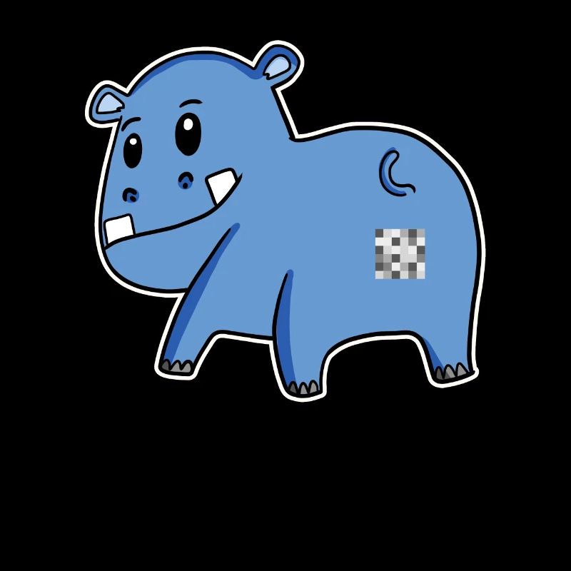 Nilpferd Arsch - Nilpferd Hintern