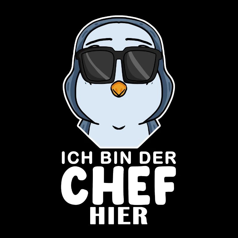 cooler Pinguin Chef Spruch