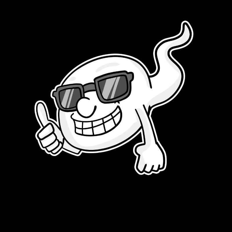 Sperma mit Sonnebrille