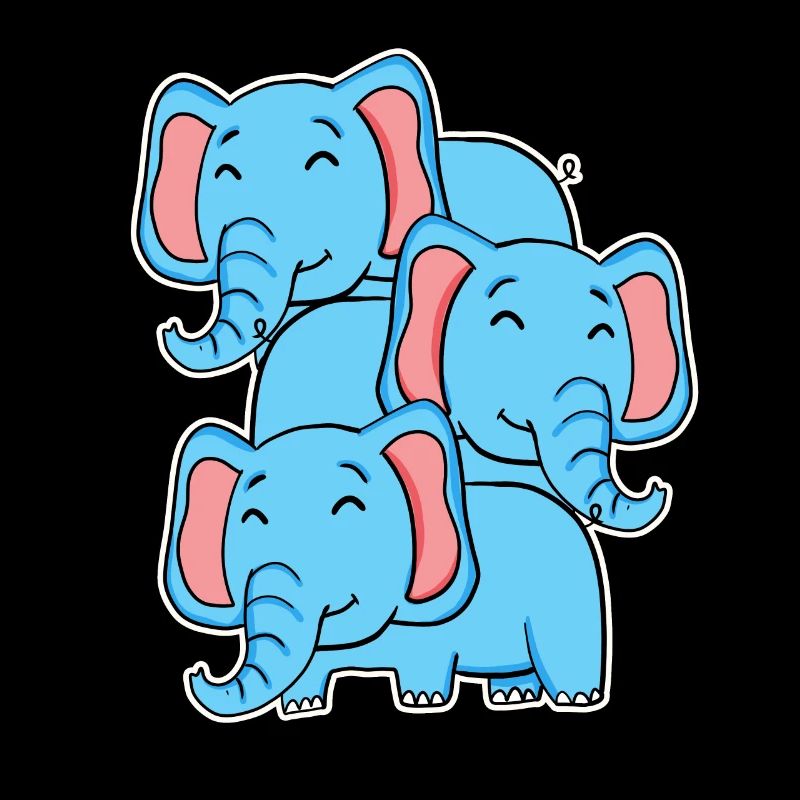 Éléphant mignon - Motif d’éléphant