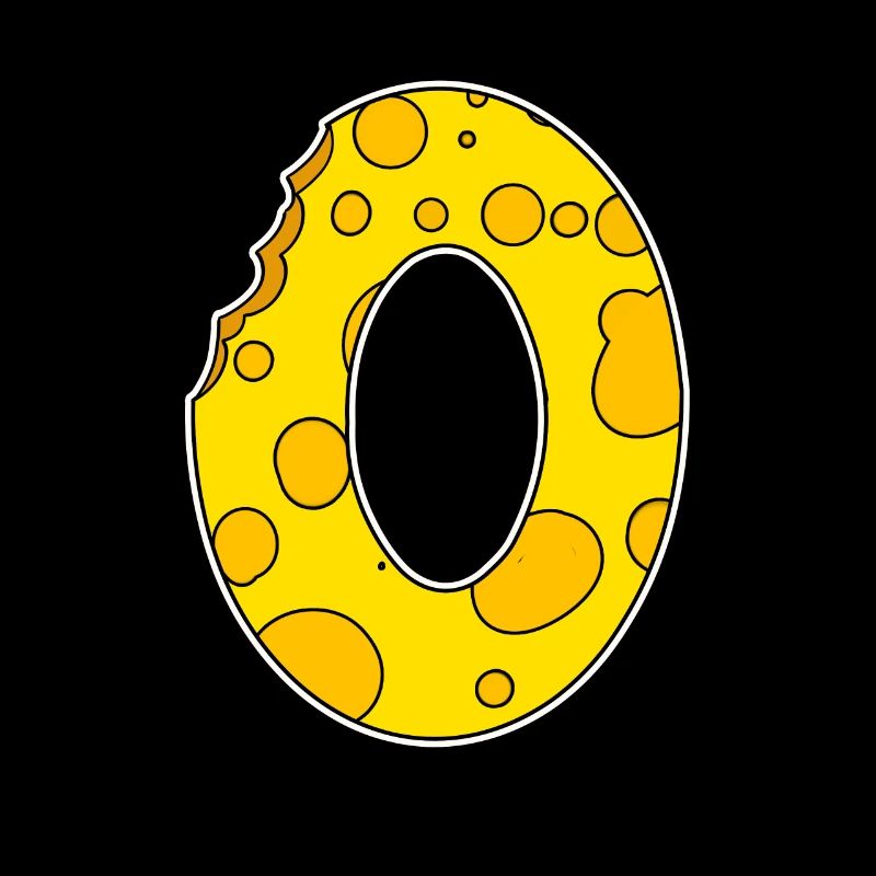 Buchstabe O - Anfangsbuchstabe O - Käse Motiv
