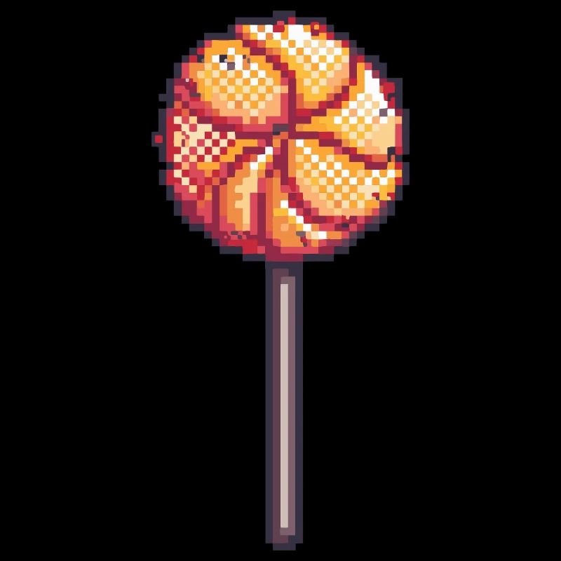 Pixel lollipops on a stick