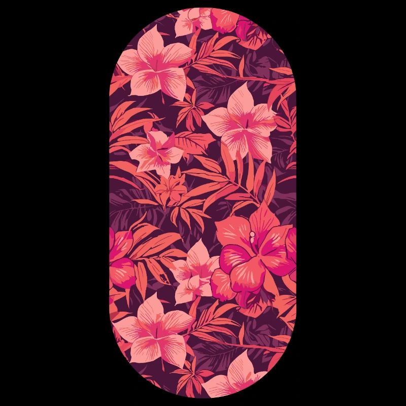 Hibiscus Night Tropical Pattern