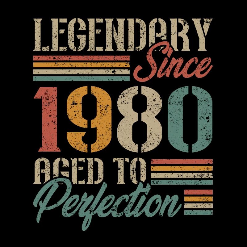 Vintage 1980 Retro Birthday Gift