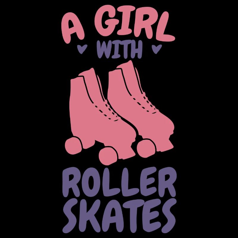 Ein Mädchen mit Rollschuhen