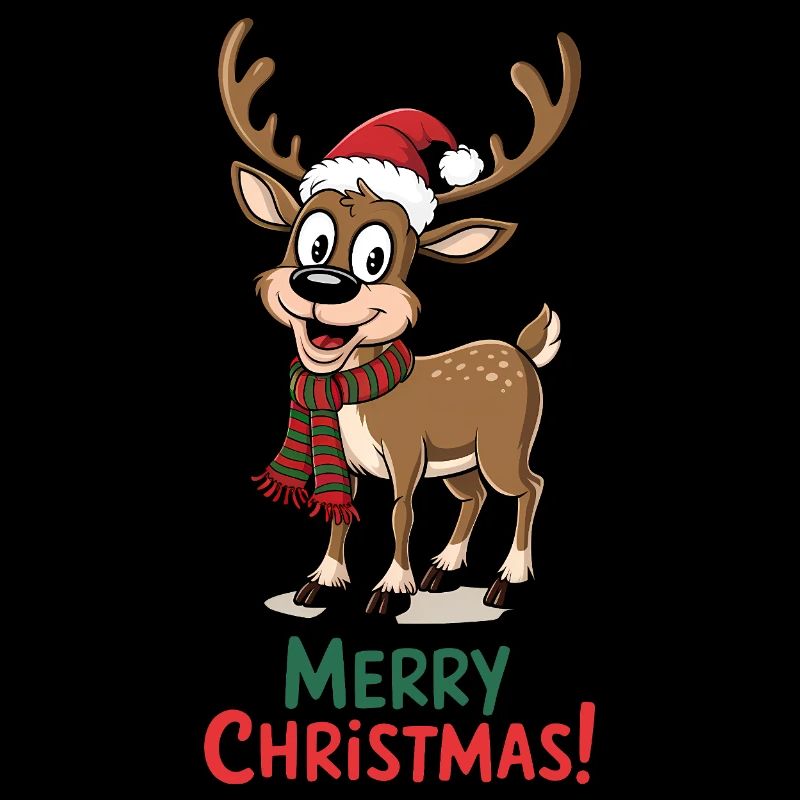 Pull de Noël en renne Drôle mignon mignon